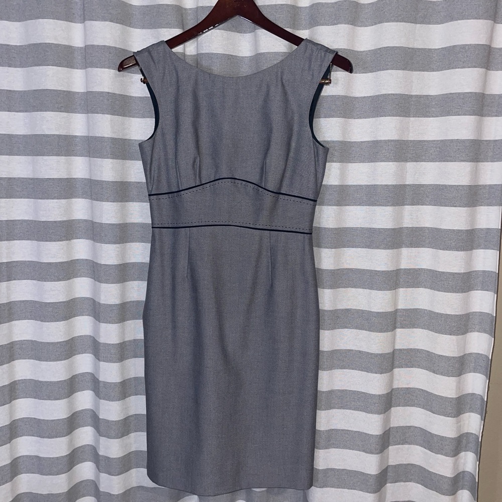 ANTONIO MELANI Gray and Navy Midi Dress Size 4